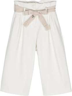 polka dot wide-leg trousers