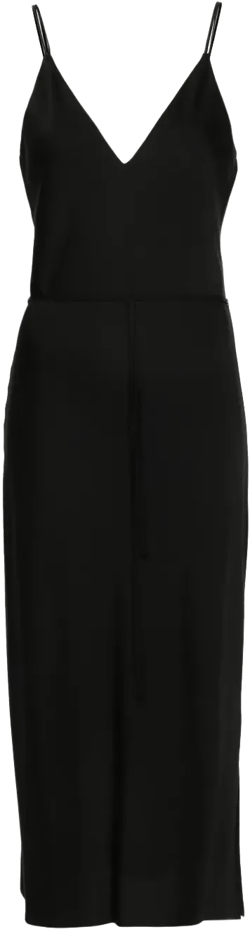 crepe de chine midi dress