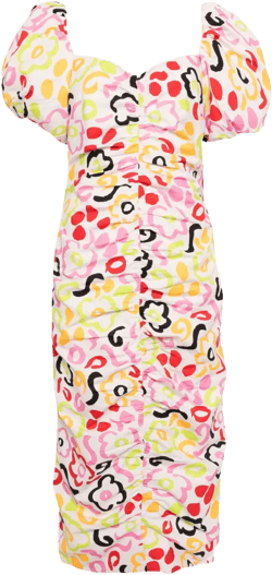Tessa ruched cotton dress