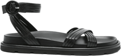 leather flat sandals