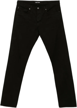 compact twill slim-fit jeans