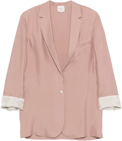 Silk Blazer In Pink