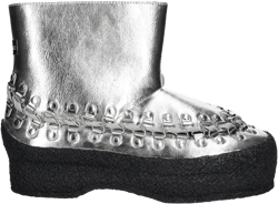 metallic-effect ankle boots