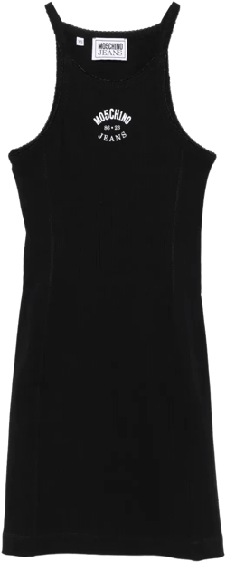 logo-print mini dress