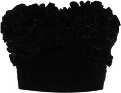 rose-detail strapless corset top