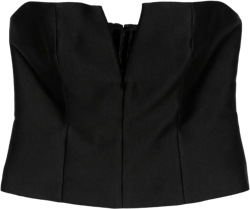 strapless taffeta top