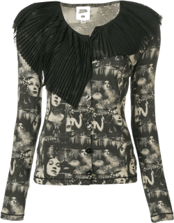 faces printed cardigan
