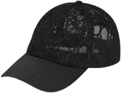 Gucci Women's Black Logo Mesh Baseball Cap