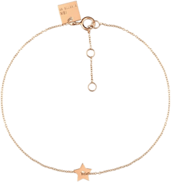 Ginette NY Women's Metallic Ladies 18K Rose Milky Way Open Star Bracelet