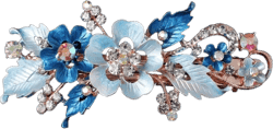 Barrette Crystal Hairpin Flower Barrettes Resin Foral Hair Clip Headwear For Woman Girls Hair Styling Accessories (Color : Blue)