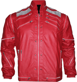 Thrilerd By Beatt it Song Jacket - Legend Rockstar Faux Leather Jacket Cosplay Costume Collection Medium Beatit Red