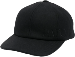 embroidered-logo felt cap