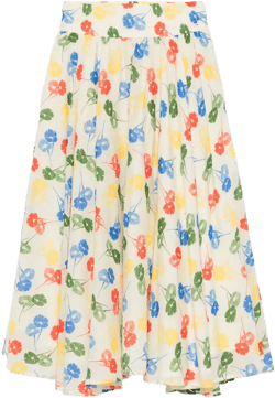 flower stamp midi dress