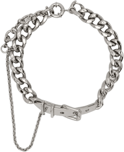 buckle-detail choker necklace