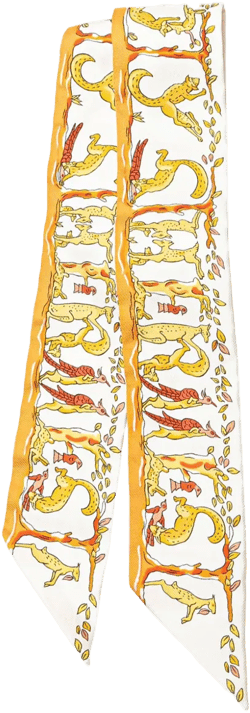 20th Century Alphabet Twilly Silk Scarf scarves