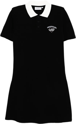 logo-embroidered dress