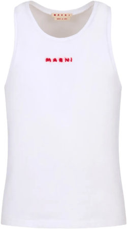 logo-embroidered tank top 