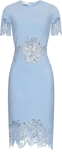 guipure-lace pencil midi dress