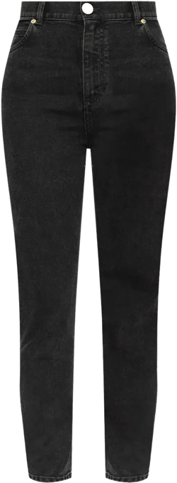 high-rise slim fit jeans