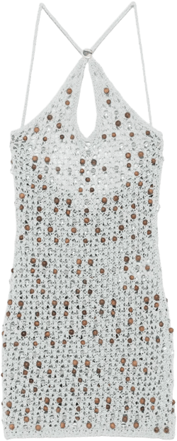 beaaded knitted mini dress
