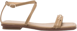 leather flat sandals