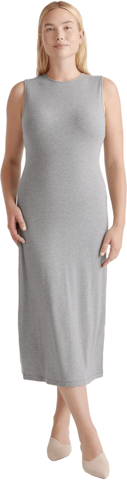 Tencel Rib Knit Tank Midi Dress