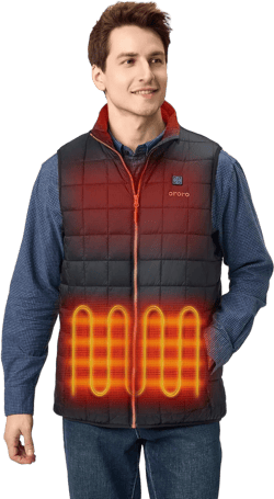 ORORO Men's Lightweight Quilted Heated Vest with Battery, Heated Quilted Vest (Charger Not Included) Medium Black