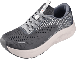 JACKSHIBO Wide Toe Box Shoes Women Arch Support Wide Sneakers for Running Walking Athletic Tennis Orthopedic Plantar Fasciitis Workout Flux Footwear with Thick Cushion Zero Drop Sole Width Shoes 8.5 Wide Grey
