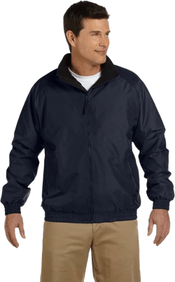 M740 Fleece Lined Nylon Jacket Navy/Black Medium
