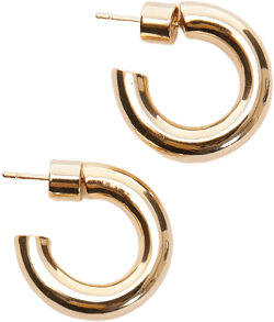 ARKET 20mm open hoop earrings in gold plated brass