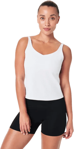 Spanx Contour Rib 2 in 1 Shelf Tank, Vivid White