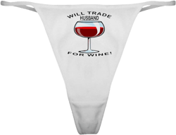 CafePress Wine Decanter Classic Thong Underwear, Womens Panties Large Wine for Husband Classic Thong