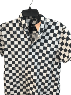Hollister Men's Monochrome Plaid Button Up Shirt