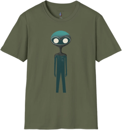 Midwest Modern UAP UFO Alien Number Two Graphic Art Tee - 100% Cotton T-Shirt