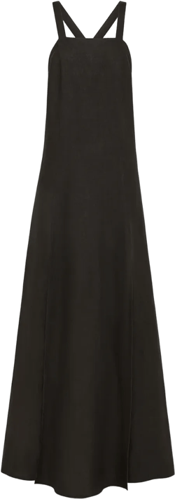 Linen Dress with Spaghetti Straps