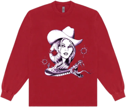Cowgirl L/S T- Shirt - Red