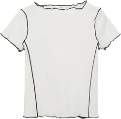 Crop top t-shirt with contrasting trim