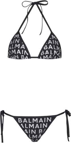 logo-print bikini set 