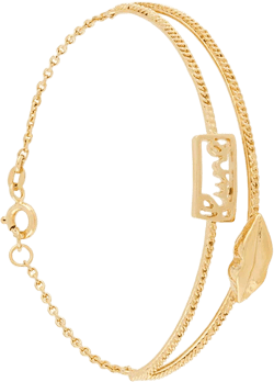 Mouth chain-embellished bracelet