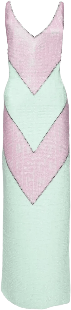 Monogram Macramé midi dress