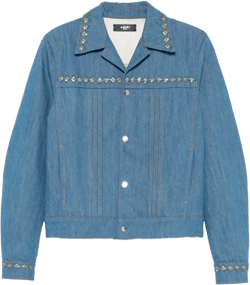crystal-embellished pleated jacket