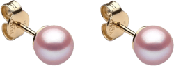 18kt yellow gold Classic 6mm Freshwater pearl stud earrings 