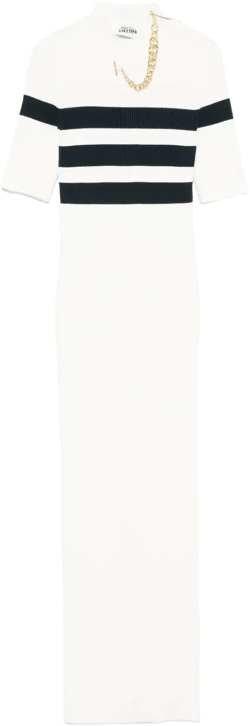 fine-ribbed maxi dress