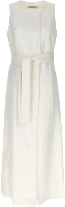 Long Golden Vest For Men In White