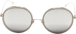Freebird round-frame mirrored sunglasses