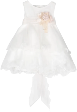 floral-detail tiered dress