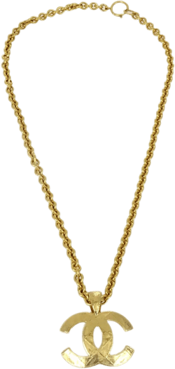 1994 CC-pendant cable chain necklace
