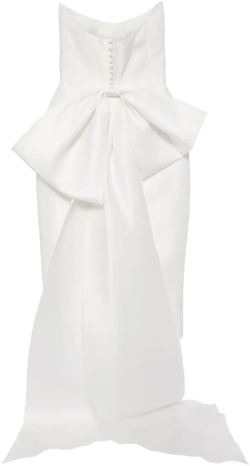 bow-embellished high-low dress