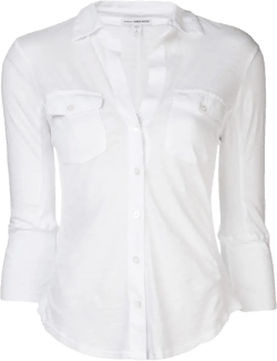 sheer slub panel shirt