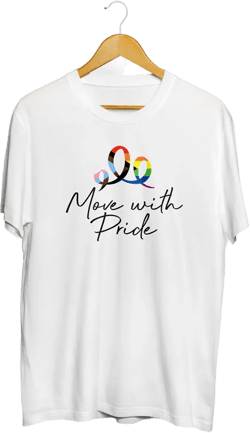 Move with Pride Unisex T-Shirt (White)